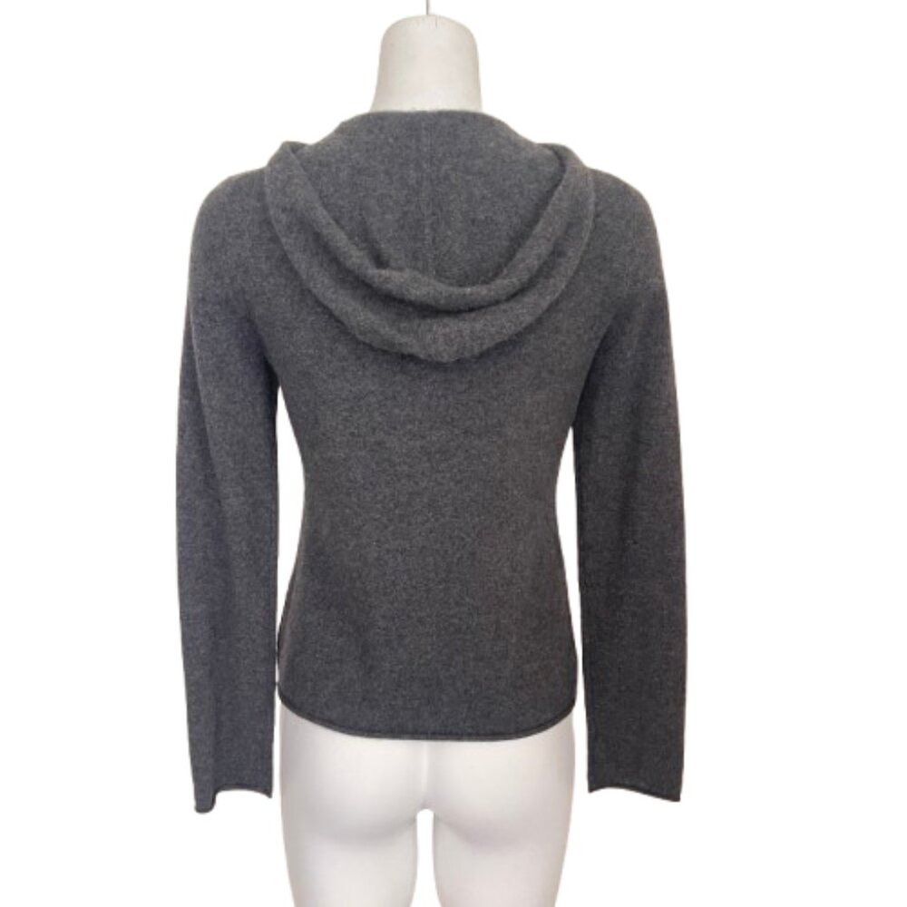 Peck & Peck 2 fly pure cashemere Gray Zip Hoodie - Picture 7 of 11
